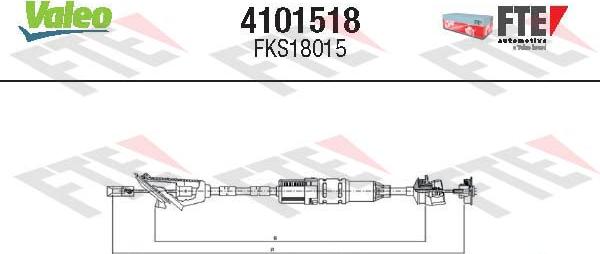 FTE 4101518 - Трос, управление сцеплением autodif.ru