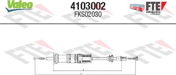 FTE 4103002 - Трос, управление сцеплением autodif.ru