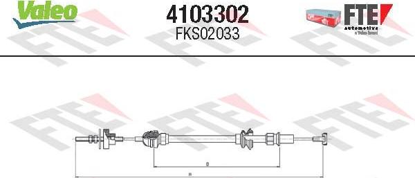 FTE 4103302 - Трос, управление сцеплением autodif.ru