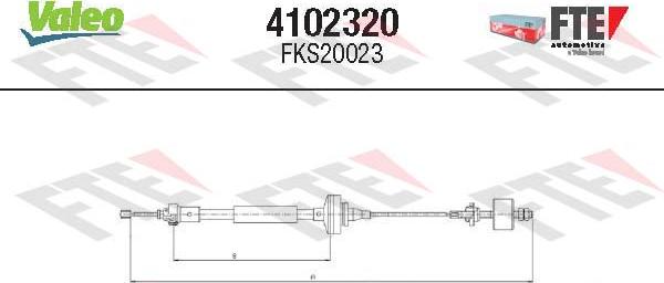 FTE 4102320 - Трос, управление сцеплением autodif.ru