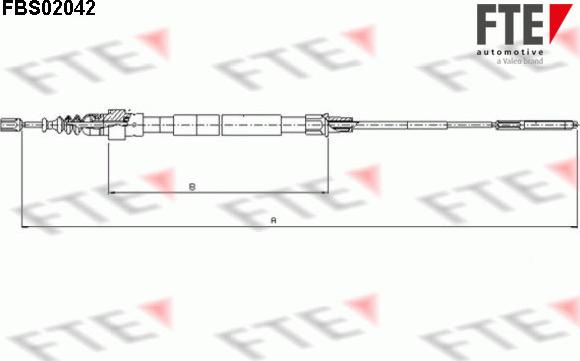 FTE FBS02042 - Тросик, cтояночный тормоз autodif.ru