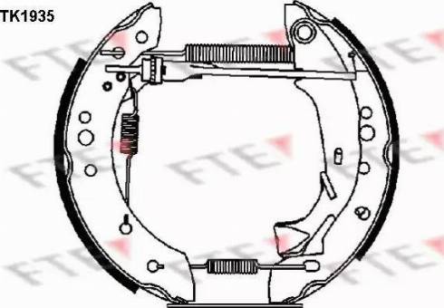 FTE TK1935 - Комплект тормозных колодок, барабанные autodif.ru