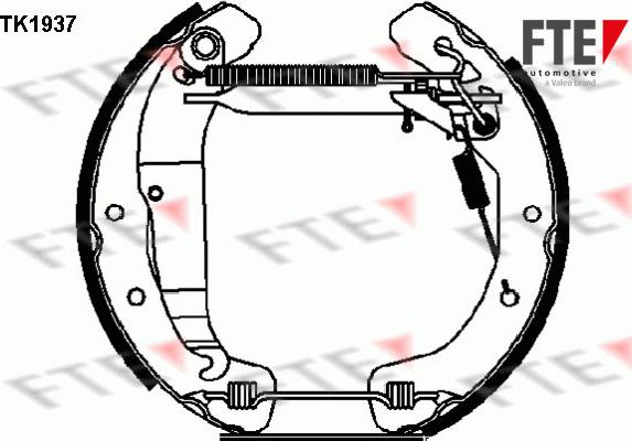 FTE TK1937 - Комплект тормозных колодок, барабанные autodif.ru