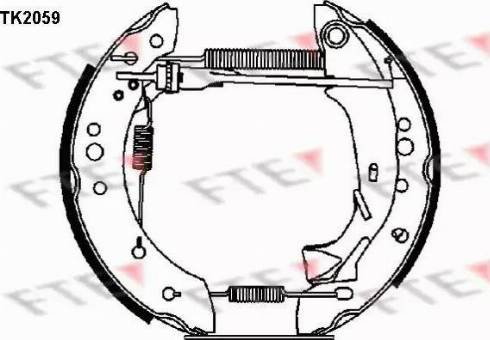 FTE TK2059 - Комплект тормозных колодок, барабанные autodif.ru