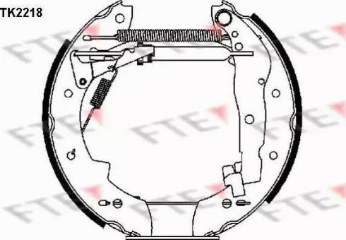 FTE TK2218 - Комплект тормозных колодок, барабанные autodif.ru
