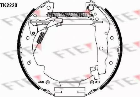 FTE TK2220 - Комплект тормозных колодок, барабанные autodif.ru