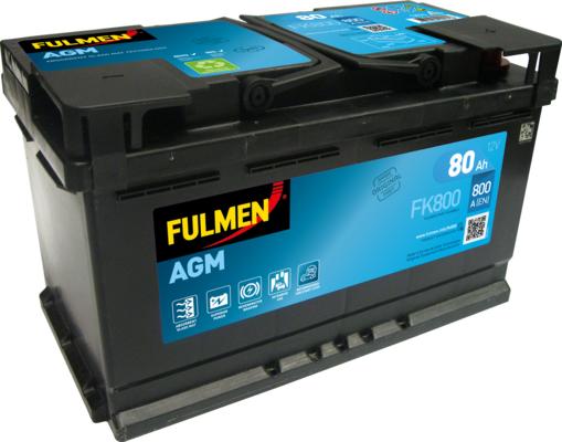 Fulmen FK800 - Стартерная аккумуляторная батарея, АКБ autodif.ru
