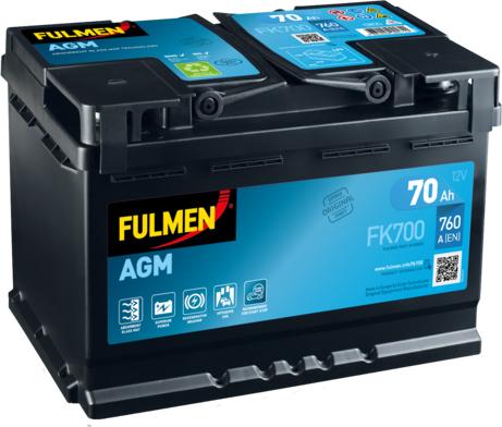 Fulmen FK700 - Стартерная аккумуляторная батарея, АКБ autodif.ru