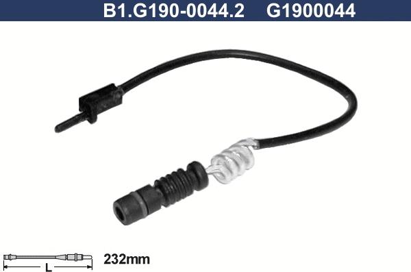 Galfer B1.G190-0044.2 - Сигнализатор, износ тормозных колодок autodif.ru