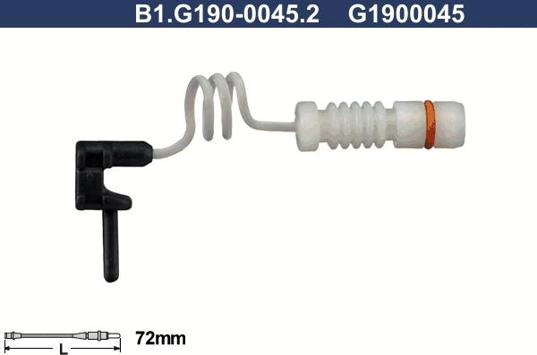 Galfer B1.G190-0045.2 - Сигнализатор, износ тормозных колодок autodif.ru