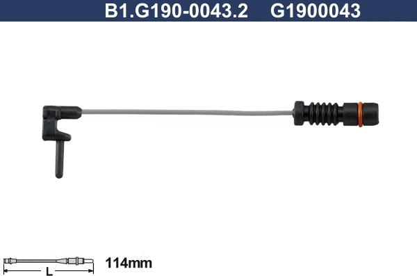 Galfer B1.G190-0043.2 - Сигнализатор, износ тормозных колодок autodif.ru