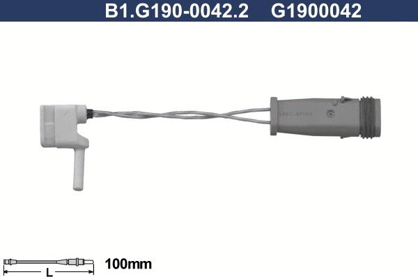 Galfer B1.G190-0042.2 - Сигнализатор, износ тормозных колодок autodif.ru