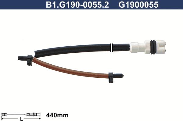 Galfer B1.G190-0055.2 - Сигнализатор, износ тормозных колодок autodif.ru