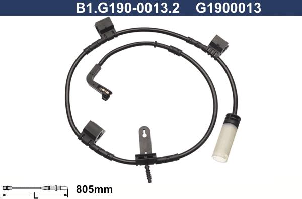 Galfer B1.G190-0013.2 - Сигнализатор, износ тормозных колодок autodif.ru