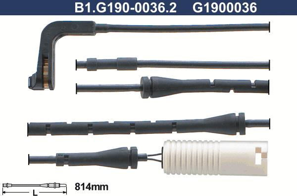 Galfer B1.G190-0036.2 - Сигнализатор, износ тормозных колодок autodif.ru