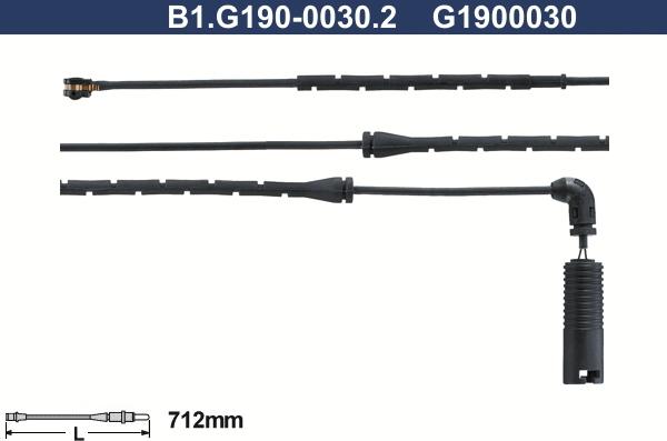 Galfer B1.G190-0030.2 - Сигнализатор, износ тормозных колодок autodif.ru