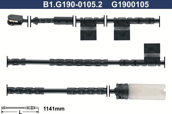 Galfer B1.G190-0105.2 - Сигнализатор, износ тормозных колодок autodif.ru
