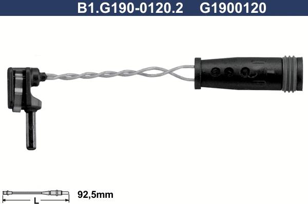 Galfer B1.G190-0120.2 - Сигнализатор, износ тормозных колодок autodif.ru