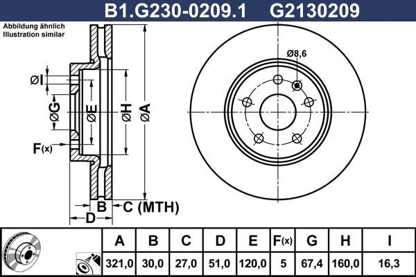 Galfer B1.G230-0209.1 - Тормозной диск autodif.ru