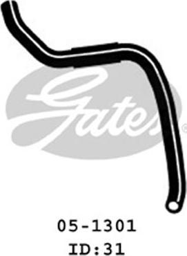 Gates 05-1301 - Шланг радиатора autodif.ru