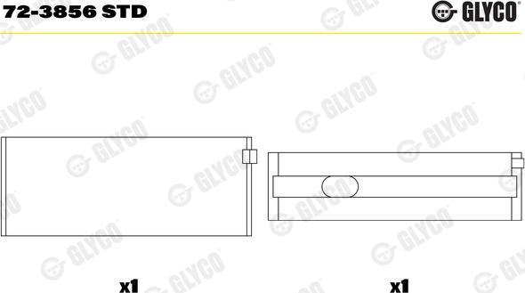 Glyco 72-3856 STD - Подшипник коленвала autodif.ru