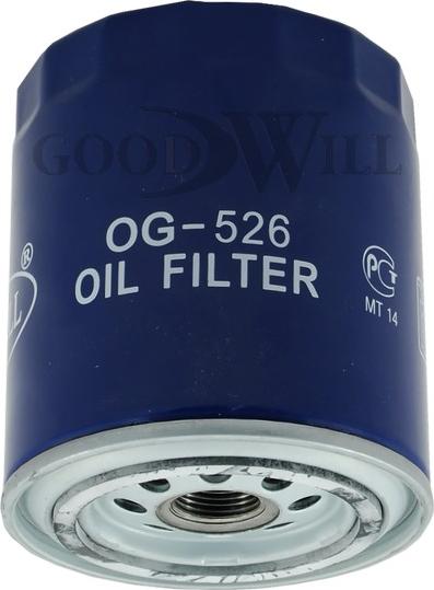 GoodWill OG 526 - Фильтр масляный двигателя BAWFENIX (СHINA)-1044 CITROEN,DAF,PEUGTOT,FORD autodif.ru