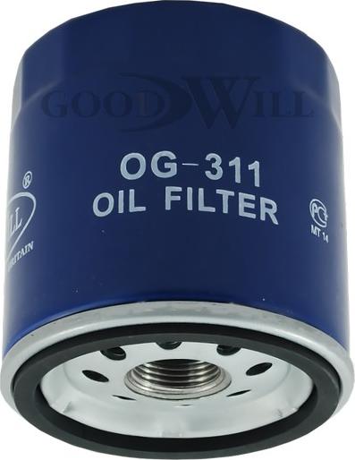GoodWill OG 311 - Масляный фильтр autodif.ru