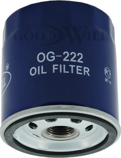 GoodWill OG222 - Масляный фильтр autodif.ru