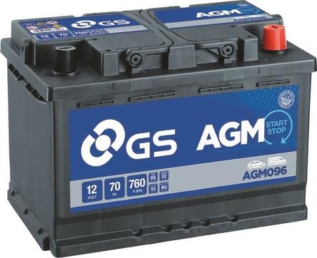 GS AGM096 - Стартерная аккумуляторная батарея, АКБ autodif.ru