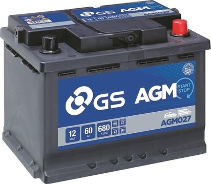 GS AGM027 - Стартерная аккумуляторная батарея, АКБ autodif.ru