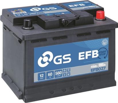 GS EFB027 - Стартерная аккумуляторная батарея, АКБ autodif.ru