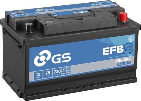 GS EFB110 - Стартерная аккумуляторная батарея, АКБ autodif.ru