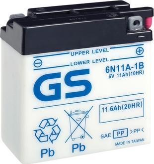 GS GS-6N11A-1B - Стартерная аккумуляторная батарея, АКБ autodif.ru