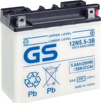 GS GS-12N5.5-3B - Стартерная аккумуляторная батарея, АКБ autodif.ru