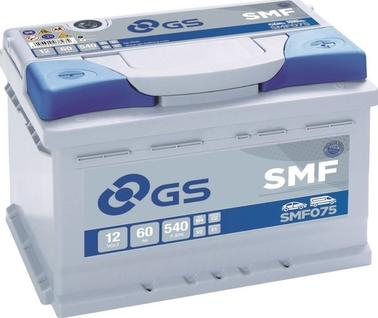 GS SMF075 - Стартерная аккумуляторная батарея, АКБ autodif.ru