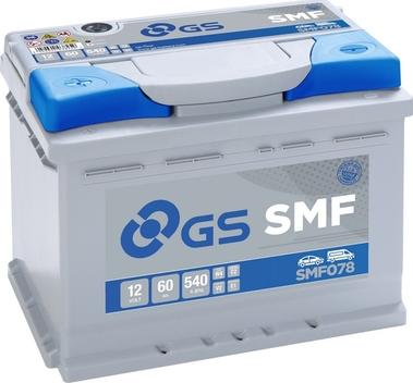 GS SMF078 - Стартерная аккумуляторная батарея, АКБ autodif.ru