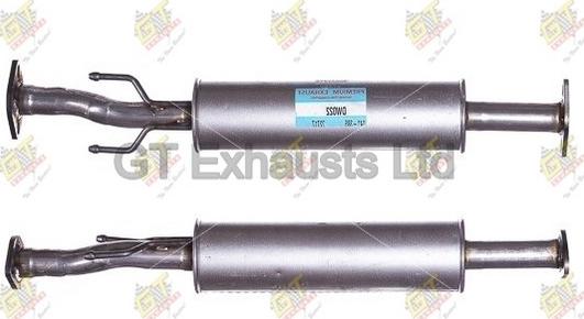 GT Exhausts GDW022 - Средний глушитель выхлопных газов autodif.ru