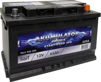 Hart 545 329 - Стартерная аккумуляторная батарея, АКБ autodif.ru