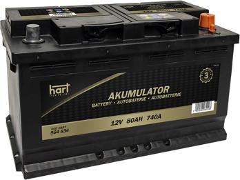 Hart 564 534 - Стартерная аккумуляторная батарея, АКБ autodif.ru