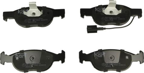 Hart 215 938 - Тормозные колодки, дисковые, комплект autodif.ru