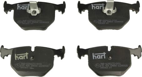 Hart 215 924 - Тормозные колодки, дисковые, комплект autodif.ru