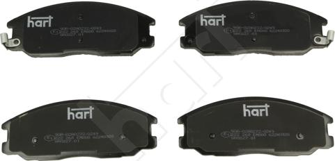 Hart 222 268 - Тормозные колодки, дисковые, комплект autodif.ru