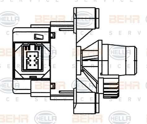 HELLA 6NW 351 345-251 - Регулировочный элемент, смесительный клапан autodif.ru
