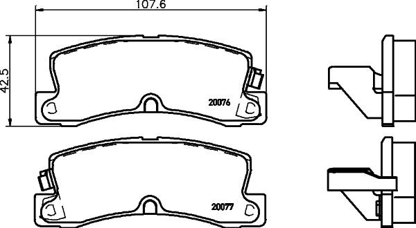 HELLA 8DB 355 005-691 - Тормозные колодки, дисковые, комплект autodif.ru