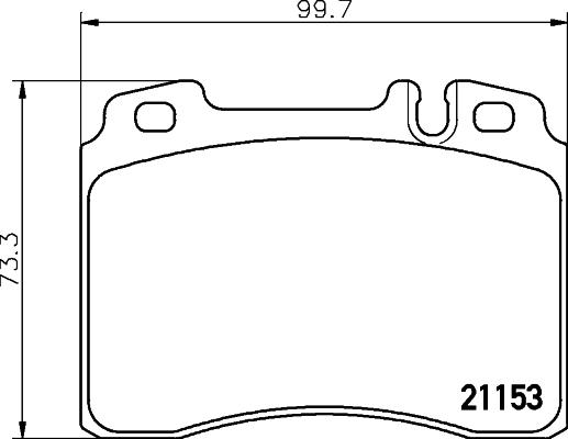 HELLA 8DB 355 008-181 - Тормозные колодки, дисковые, комплект autodif.ru