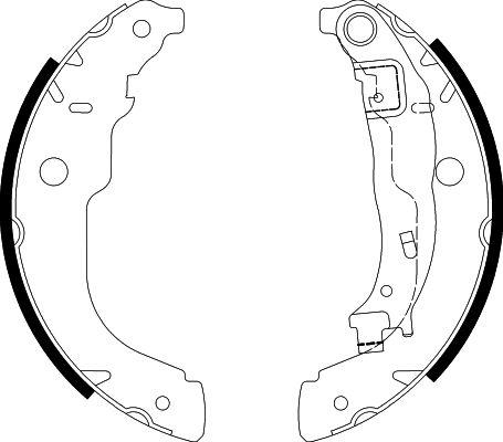 HELLA 8DB 355 003-031 - Комплект тормозных колодок, барабанные autodif.ru