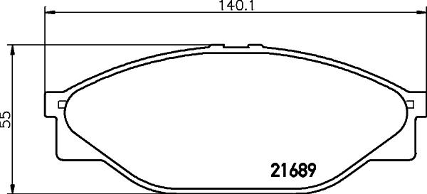 HELLA 8DB 355 016-411 - Тормозные колодки, дисковые, комплект autodif.ru