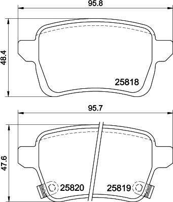 HELLA 8DB 355 036-431 - Тормозные колодки, дисковые, комплект autodif.ru