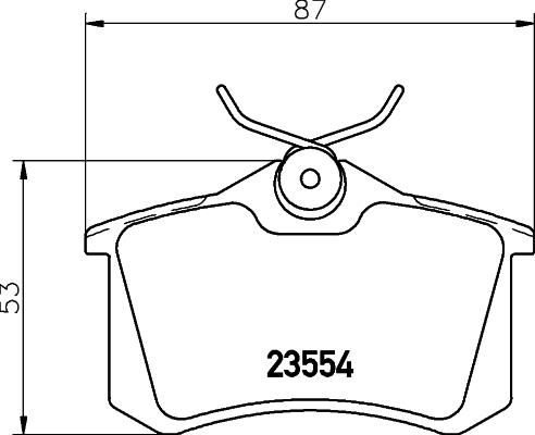 HELLA 8DB 355 031-001 - Тормозные колодки, дисковые, комплект autodif.ru