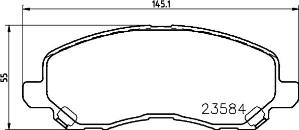 HELLA 8DB 355 024-141 - Тормозные колодки, дисковые, комплект autodif.ru